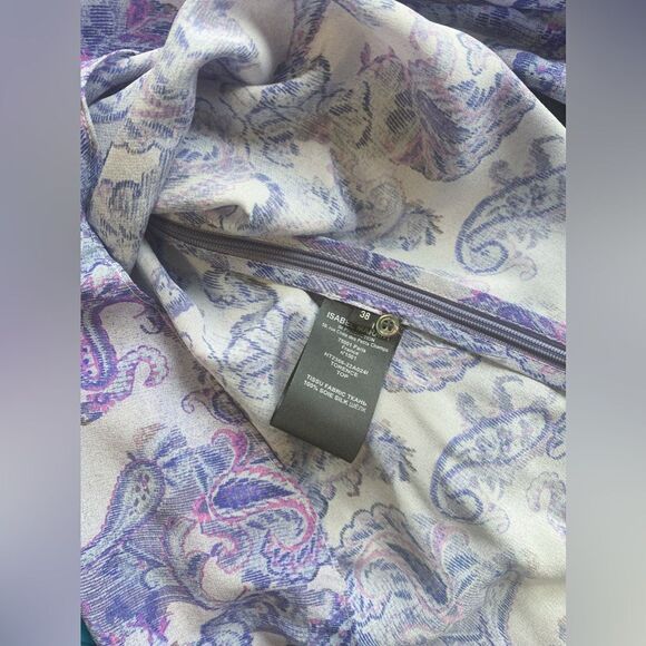 Isabel Marant Torence Paisley Silk Cut-Out Top size 38/ us size 6 - Picture 15 of 16